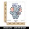 Water Bottle Sticker Set I Wont Forget This Elephant Cartoon Cute Waterproof Vinyl Stickers Pack Decal, Skateboard, Laptop, Car, Window, Bumper - 5 Pack
